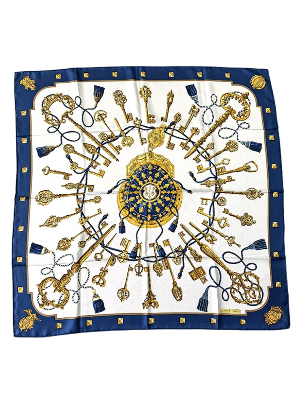 Hermès Les Clés Silk Scarf